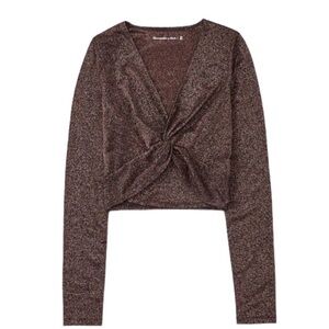 Long-Sleeve Sparkle Twist Top